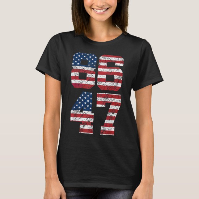 Camiseta 8647 Anti Trump 86 47 Retro Anti-Trump Imp Bandera (Anverso)