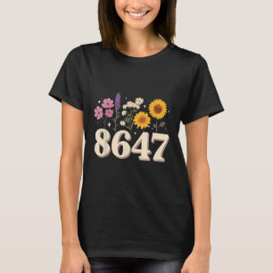 Camiseta 8647, anti Trump, feminista floral, sutil, humana