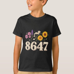 Camiseta 8647, anti Trump, feminista floral, sutil, humana
