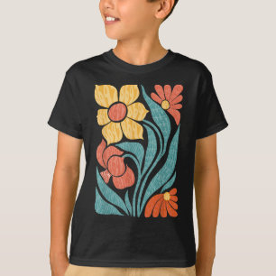 Camiseta 8647 Boho floral sutil anti Trump