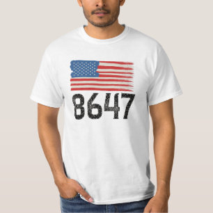 Camiseta 8647 Declaración política de la bandera estadounid