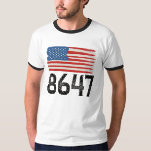 Camiseta 8647 Declaración política de la bandera estadounid