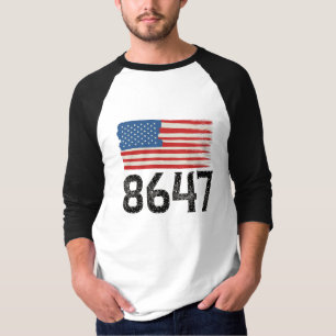 Camiseta 8647 Declaración política de la bandera estadounid