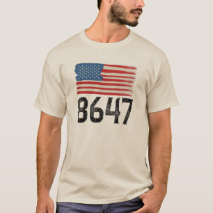 Camiseta 8647 Declaración política de la bandera estadounid
