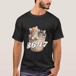 Camiseta 8647 Floral Retro Sutil 86 47 Gatitos Lindos Gatos