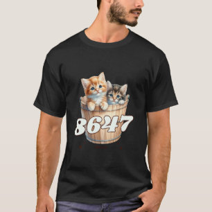 Camiseta 8647 Floral Retro Sutil 86 47 Gatitos Lindos Gatos