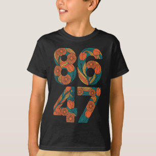 Camiseta 8647 Presidente liberal demócrata anti-floral de T