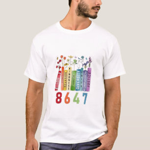 Camiseta 8647 Sutil Anti Trump Anti MAGA 86 47 Floral LGBT