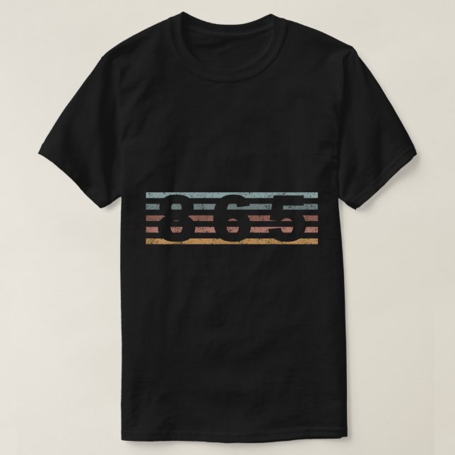 Camiseta 865 Código de área Retro Tennessee Knoxville (Diseño del anverso)