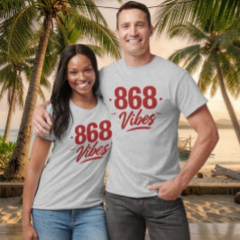 CAMISETA 868 VIBES - TEXTO ROJO