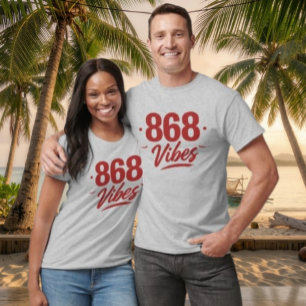 CAMISETA 868 VIBES - TEXTO ROJO