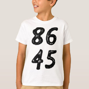 Camiseta 86 45 Anti Trump Retro Estilo Vintage Deteriorado 