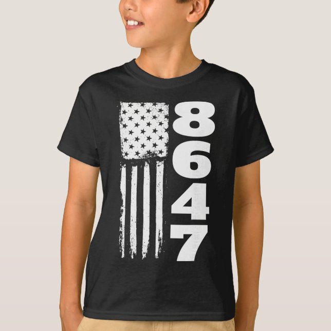 Camiseta 86 47 8647 Sutil Anti Trump  (Anverso)