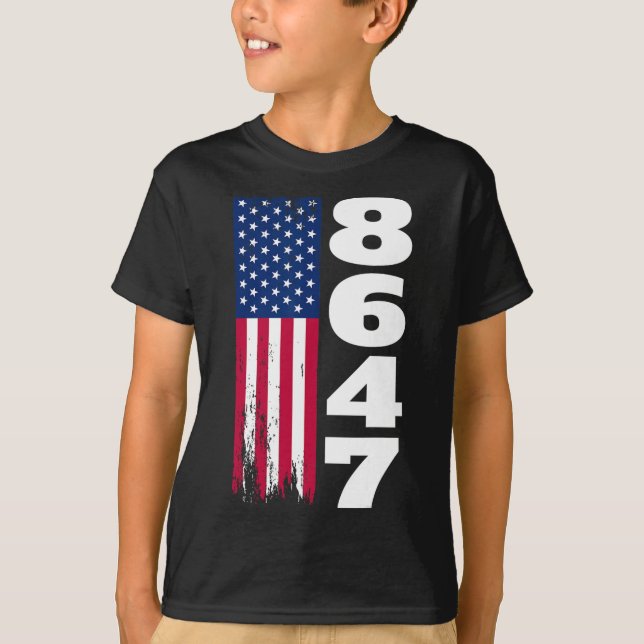 Camiseta 86 47 8647 Sutil Anti Trump 1  (Anverso)