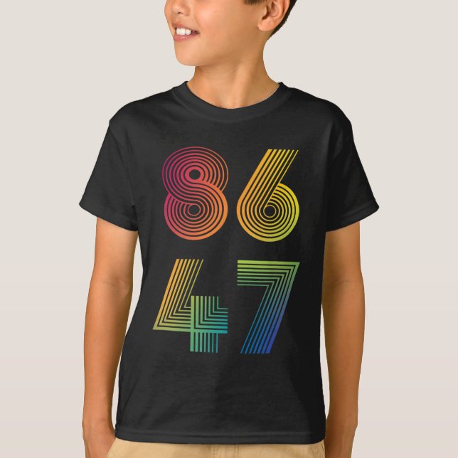 Camiseta 86 47 Presidente Anti Trump 8647 (Anverso)