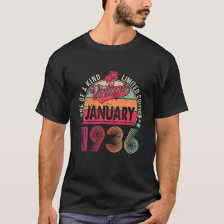 Camiseta 86 Años Enero De 1936 Edición Limitada 86º Nacimie