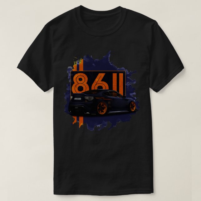 Camiseta 86 tonos morados (Diseño del anverso)