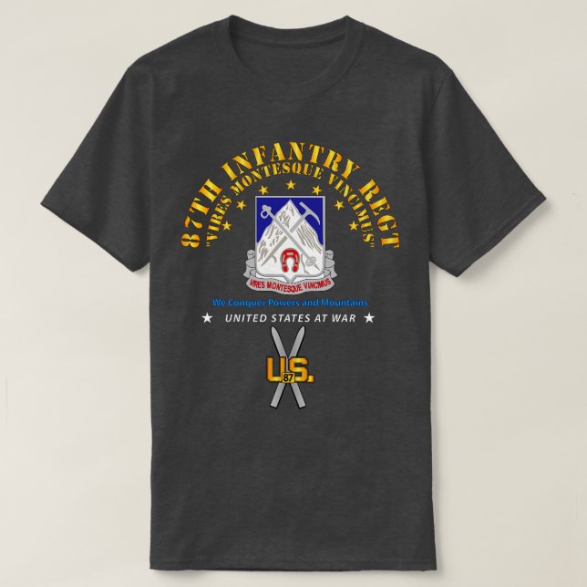 Camiseta 87.º regato de infantería Conquistamos con Sucursa (Diseño del anverso)