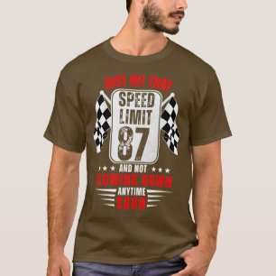 Camiseta 87.º Rótulo de límite de velocidad de cumpleaños C