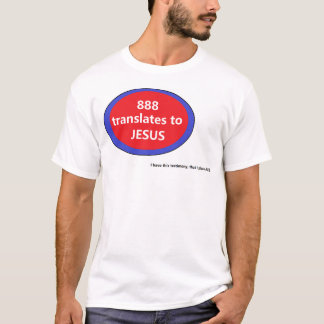 Camiseta 888 se traduce a JESÚS