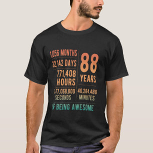 Camiseta 88.º cumpleaños de mujeres graciosas 88 años