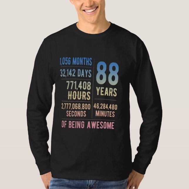 Camiseta 88.º cumpleaños de mujeres graciosas 88 años (Anverso)