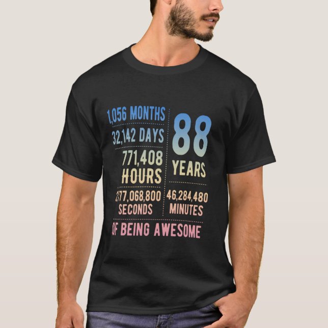 Camiseta 88.º cumpleaños de mujeres graciosas 88 años (Anverso)
