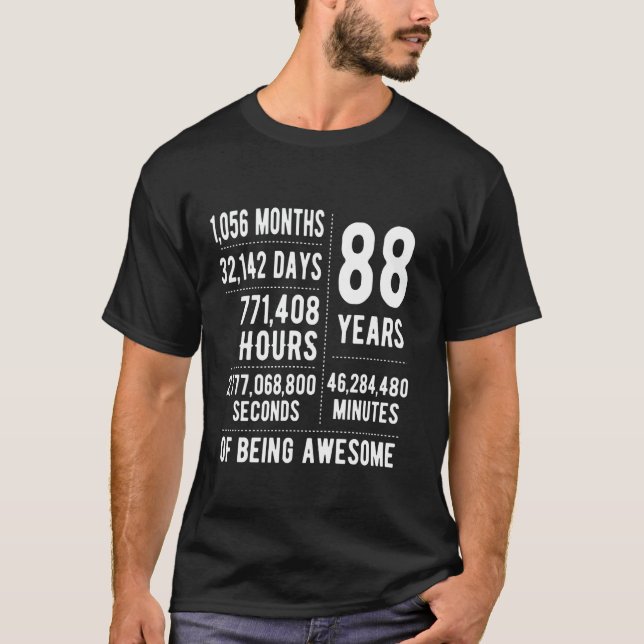 Camiseta 88.º cumpleaños de mujeres graciosas 88 años (Anverso)