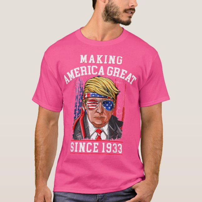 Camiseta 88.º Cumpleaños Haciendo Grande A Estados Unidos D (Anverso)