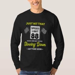 Camiseta 88.º Rótulo de límite de velocidad de cumpleaños a