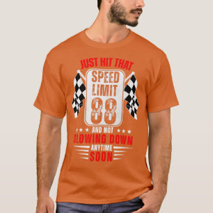 Camiseta 88.º Rótulo de límite de velocidad de cumpleaños C
