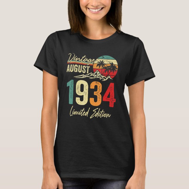 Camiseta 88 Agosto 1934 88º cumpleaños (Anverso)
