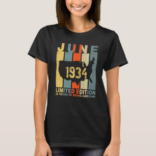 Camiseta 88 Aniversario Junio 1934 88 Años De Ser Aterrador