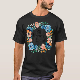 Camiseta 88 años mamá amada abuela 88 años 88º nacimiento