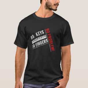 Camiseta 88 Teclas 10 Dedos No Hay Problema Música de Piano