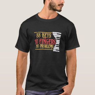 Camiseta 88 Teclas 10 Dedos Sin Problema Teclado Piano Grac