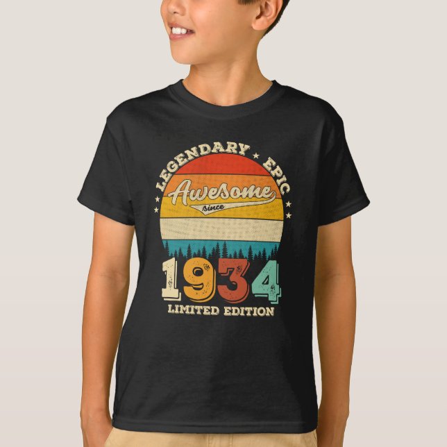 Camiseta 88 Year Old Awesome Since 1934 88th Birthday Gift (Anverso)