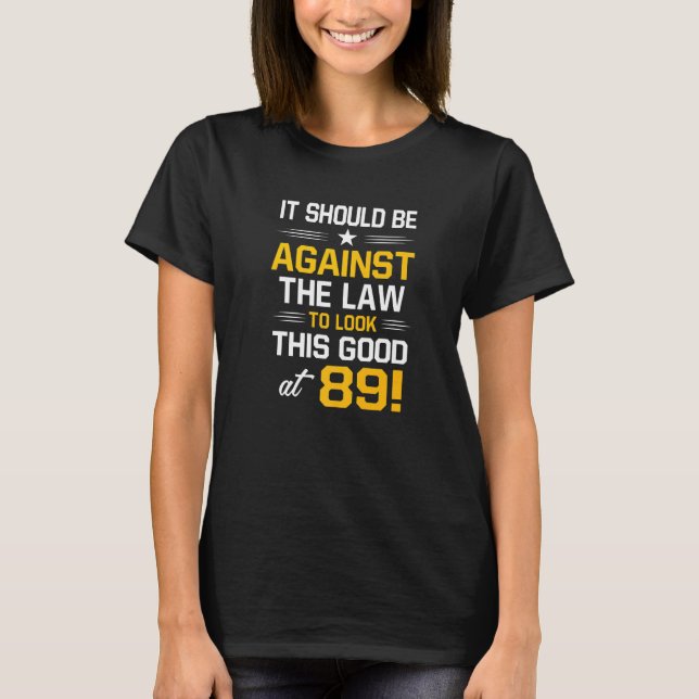 Camiseta 89.º cumpleaños 89 años Hombres (Anverso)
