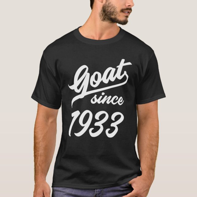 Camiseta 89.º Cumpleaños Cabra De 89 Años Desde 1933 (Anverso)