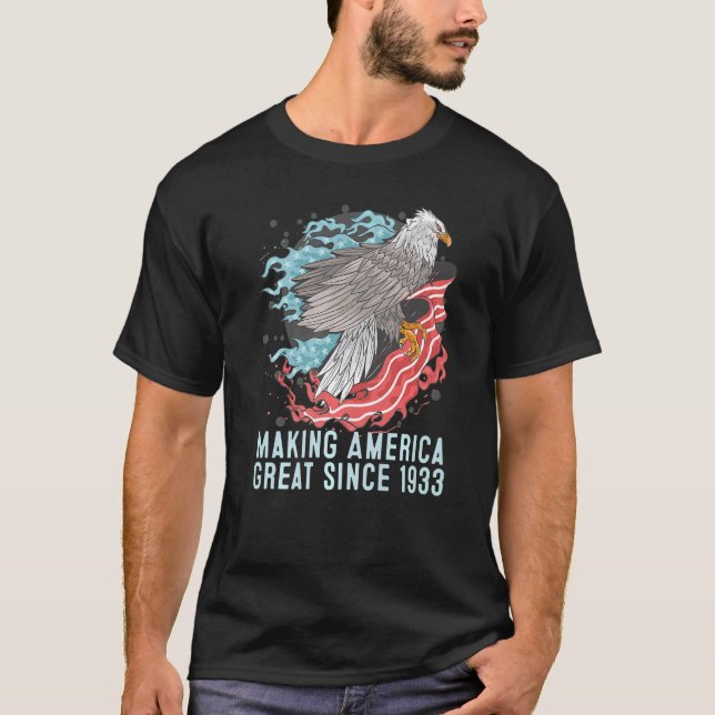 Camiseta 89.º cumpleaños haciendo grande a Estados Unidos d (Anverso)
