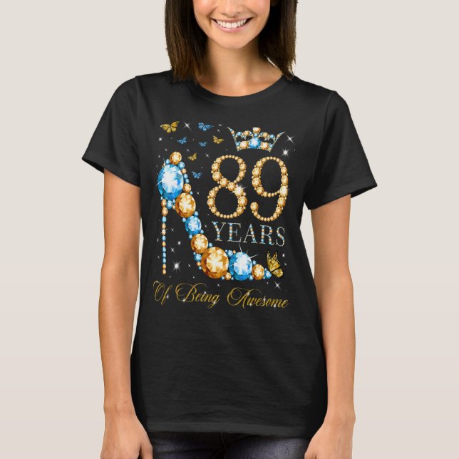 Camiseta 89 Años De Ser Sorprendente 89 Años O (Anverso)
