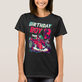 Camiseta 8.ª Carreras de Birthday Boy Car Niños de 8 años