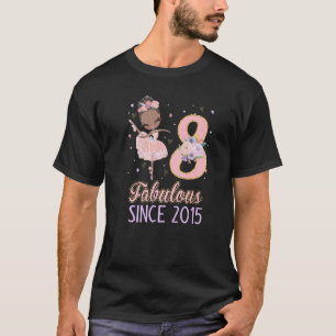 Camiseta 8.ª Chica de cumpleaños Ballerina Ballet de bailar