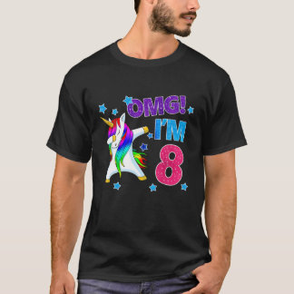 Camiseta 8.ª Chicas de cumpleaños, ¡Dios mío! Tengo 8 años 