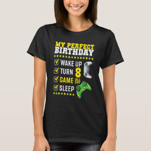 Camiseta 8.ª Fiesta De Cumpleaños Perfecta Para Jugador De 