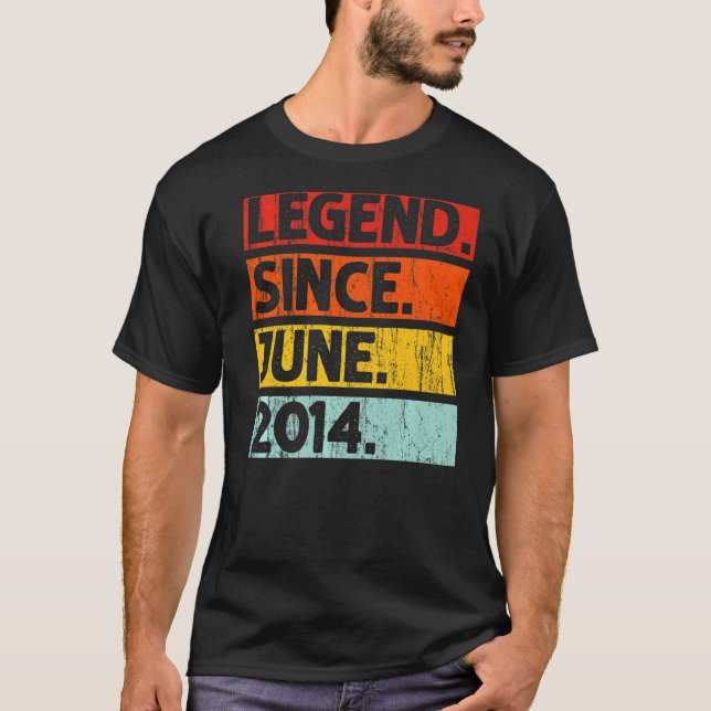 Camiseta 8.ª leyenda de cumpleaños desde junio de 2014 de 8 (Anverso)