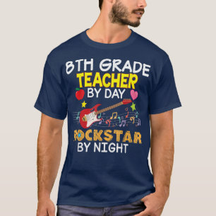 Camiseta 8.ª Maestra Por Día Rockstar Noche Octava Bac
