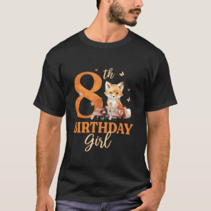 Camiseta 8.º Alojamiento Chica Fox Decor De Cumpleaños De 8