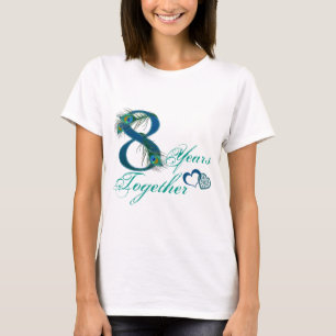 Camiseta 8.º aniversario boda / 8 / 8 / número 8