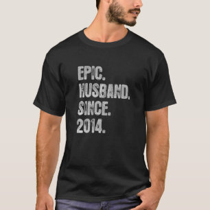 Camiseta 8.º Aniversario Boda De Su Esposo Épico Desde